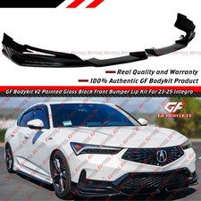 For 23-26 Acura Integra De4 Gf Bodykit V2 Gloss Black Front Bumper Lip Splitter