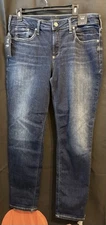 Silver Jeans Co Womens 12/14 W33 L29 Boyfriend Midrise New With Tags