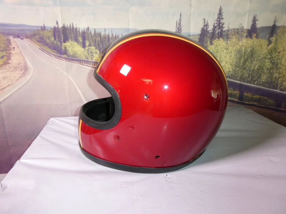 Casco CBX Honda Rojo Negro Cara Completa '79 XL Hondaline Shoei Britestripe S/S Hawk Foto 4 de 4