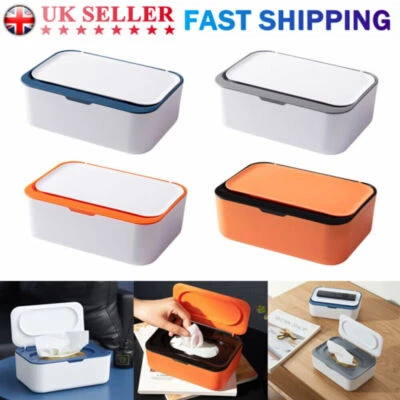 FANGKAI Wet Wipes Dispenser Tissue Box Holder Baby Wipes Storage Box w/Lid Home Office