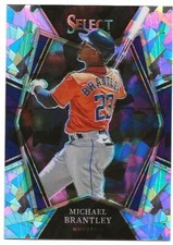 Michael Brantley 2022 Panini Select Cracked Ice Prizm /25 Houston Astros