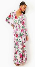 Lilly Pulitzer NWT Hartley Maxi Dress Coconut Safari Sanctuary $238 Size M,XL