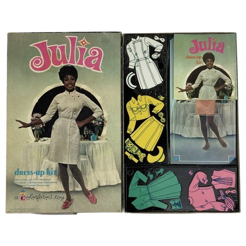 Vtg 1969 Nurse Julia Dress up Kit Colorforms Toy Diahann Carroll ~ Near Complete