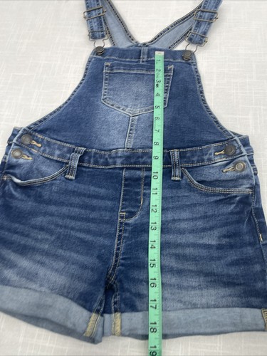 SO Blue Stretch Denim Blue Jean Shortalls Youth Girls Sz 12 EUC - Picture 4 of 7