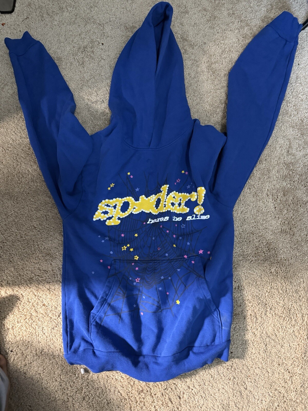 Sp5der Hoodie TC Blue - Small