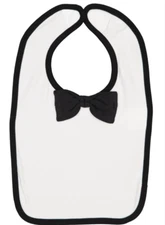 Unisex Baby Bib Bow-tie Burp Cloth, White/black Stripes