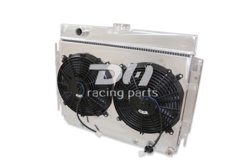 For Chevy 1963-68 Impala/59-65 El Camino 3Row Radiator+Shroud 12"Fan Bel Air 289