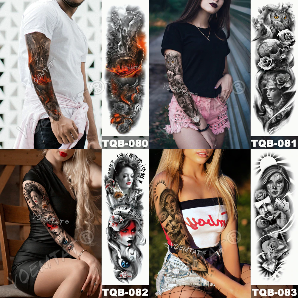 Epic Armoury Rose Temporary Tattoo – Temporäre Tattoo-Transfer Für Kostüm & Cosplay, Mehrfarbig