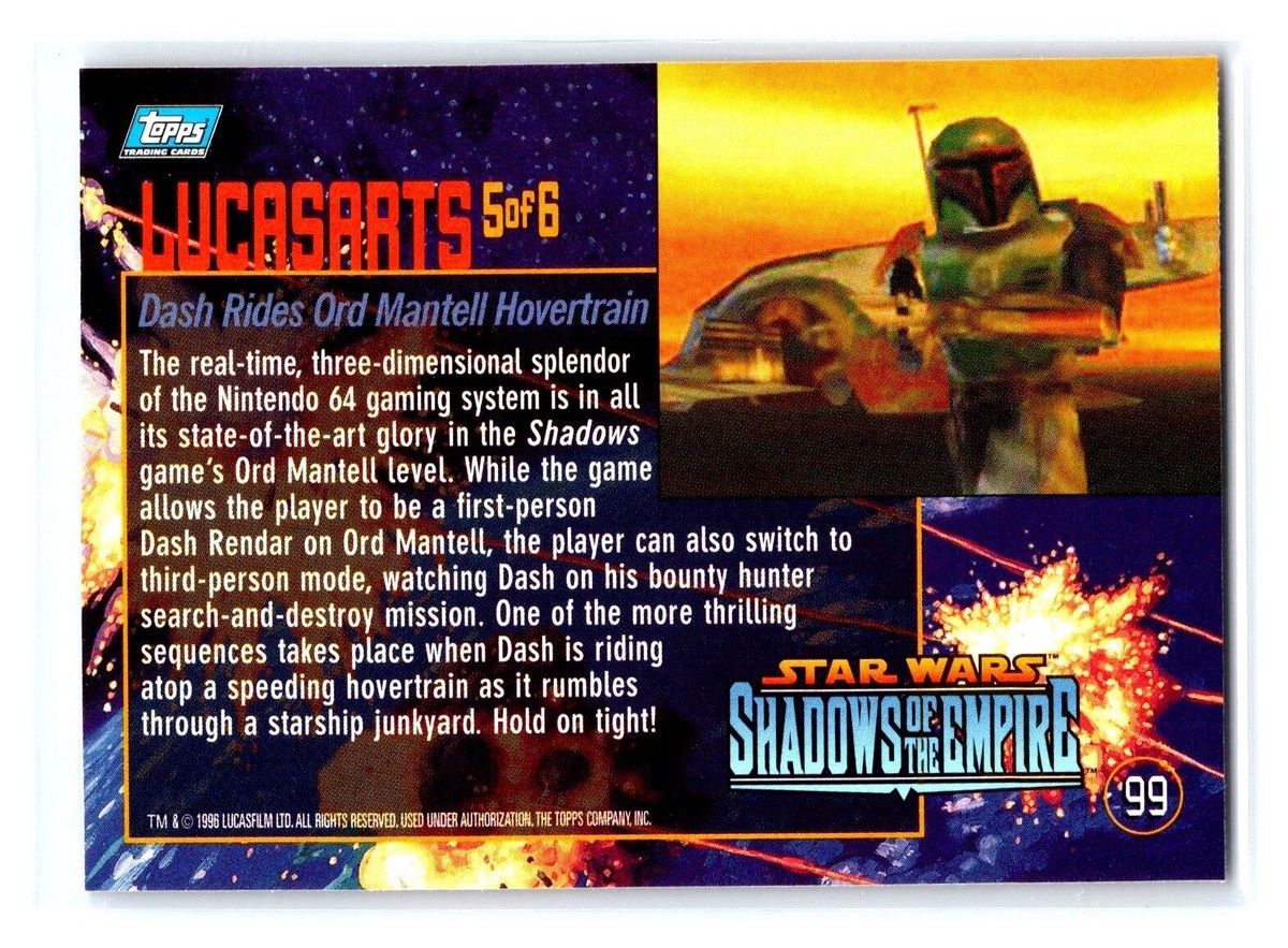 1996 Topps Star Wars Shadows of the Empire #99 Dash Rides Ord