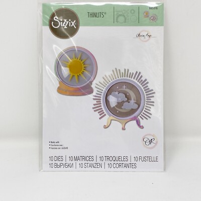Sizzix Thinlits Crystal Ball Sun Moon Cutting Dies by Olivia Rose 665316 NEW