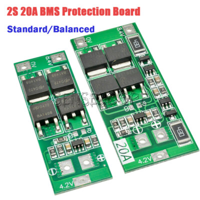 2S 20A 8.4V 18650 Li-ion Battery Charger Balanced Standard BMS Protection Board