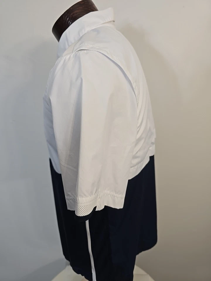 Nike Golf Mens Small Blue White Short Sleeve Windbreaker - Image 3 of 4