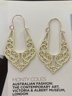 New Mandala Unique Tribal Brass Bohemian Hoop Gypsy Antique Cream Earrings Au
