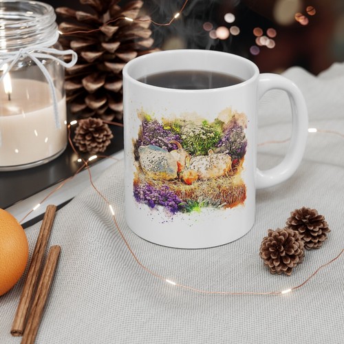 Watercolor Pumpkin Flower Art Mug 11oz, Retro Autumn Thanksgiving Mug gift - Picture 2 of 12