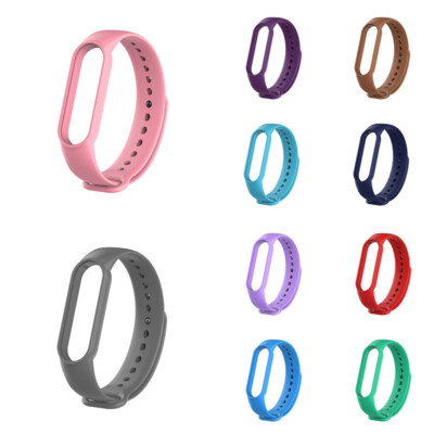 For Xiaomi Mi Band 5/6 Solid Fitness Strap Wristband Adjustable Bangle Bracelet^