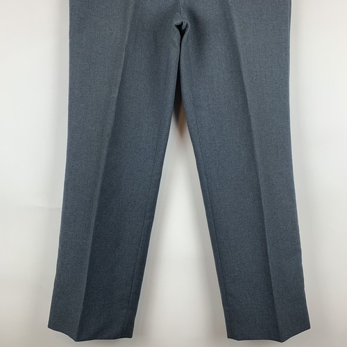 VTG Jaymar Sansabelt Slacks 36 x 30 Blue Polyester Leisure Suit Disco 60s 70s - Picture 3 of 12