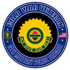 Cold War Veteran 14th Military Police Brigade Bumper Sticker Military Decal 5"