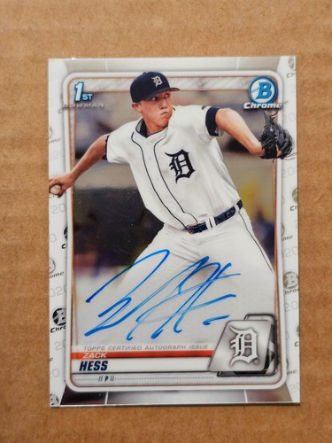 2020 Bowman Chrome, 1st Bowman, Zack Hess Autograph, Card #CPA-ZH