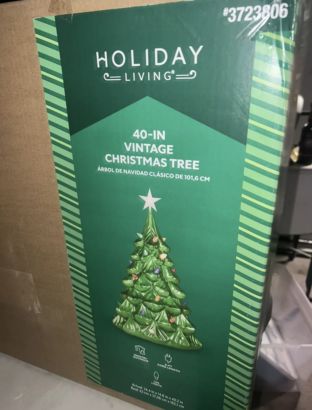 NEW Holiday Living Lighted LED BLOW MOLD Christmas Tree 40" Tall NEW IN