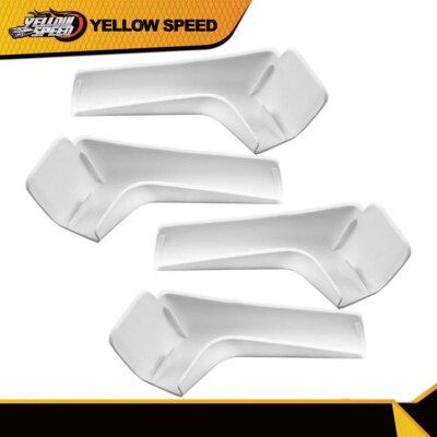 RV White Rain Gutter Spout Long Version 2 Left & 2 Right (4 Pack) NEW