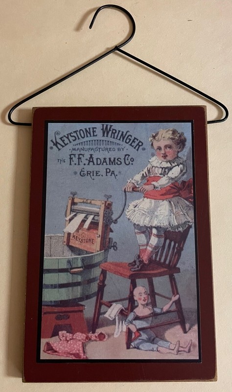 Keystone Wringer By F.F. adams co. Erie pa Sign