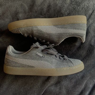 puma basket knit mesh