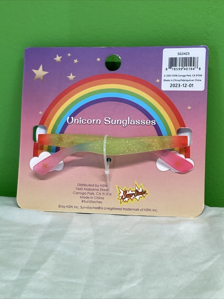 Unicorn Sunglasses Sun-Staches UV Protection and Impact Resistant Lenses - Image 2 of 2