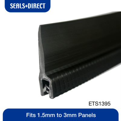 Car Van Caravan Boat Door Clip On Edge Trim ETS1395 - Fits 1.5mm to 3mm Panels