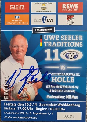 Uwe Seeler, Original In Person Signierte Autogrammkarte
