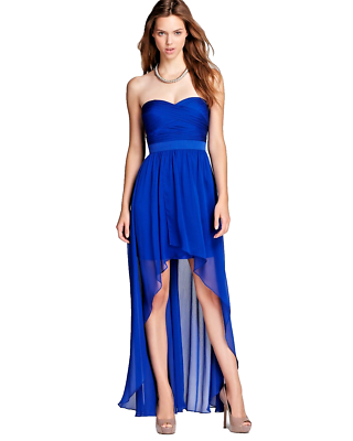 princess polly baby blue dress Royal Blue Sexy Thigh-high Slit Applique Prom Dress main image 0