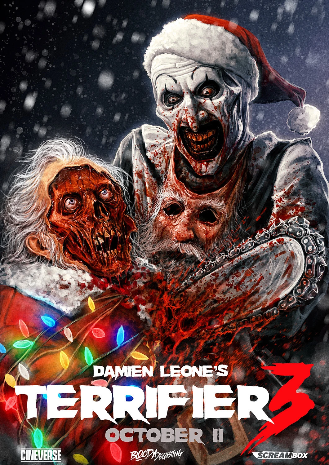 Terrifier 3 2024 Movie Poster Wall Art - Art The Clown