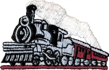 Patch - Steam Engine Train Railroad Retro Embroidered Sew Iron On Gift Americana