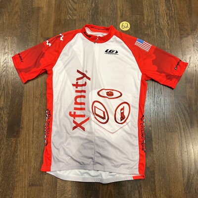 XFINITY Men Cycling Jersey, Zip Short-Sleeve, Red, Louis Gameau, size ...