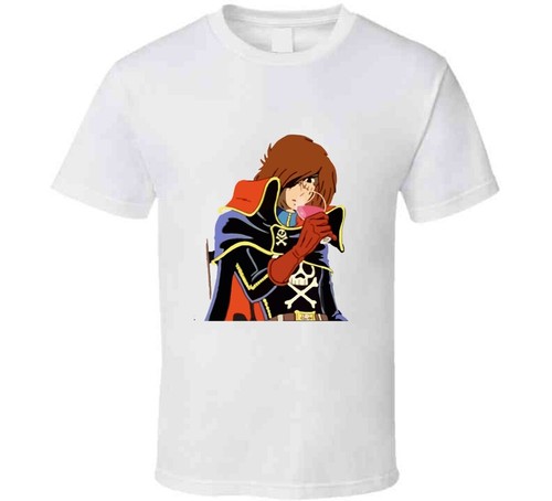 Albator Captain Harlock Glass Of Wine T-shirt And Apparel T Shirt - Picture 3 of 3