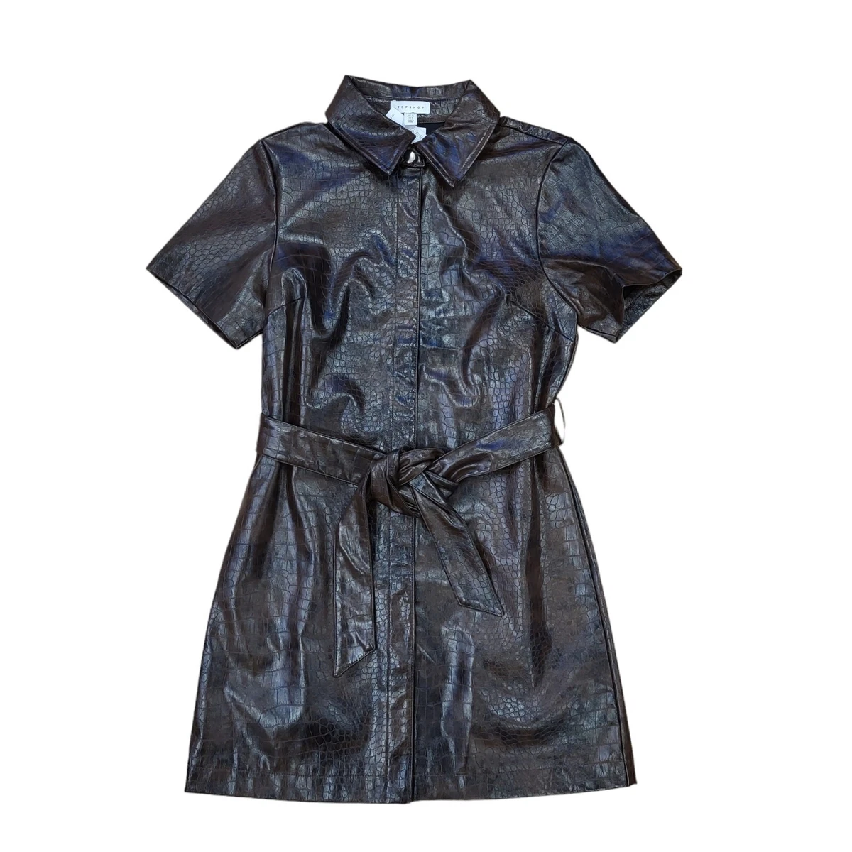chinese dress ladies Gold-Button Faux-Leather Dress | Dolce Cabo
