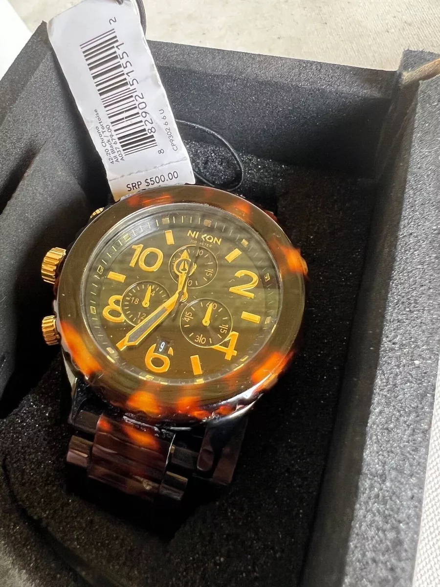Nixon 42-20 Chrono Tortoiseshell Watch **With Box + Receipt**