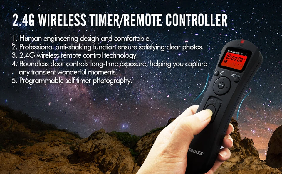 Wireless Shutter Timer Remote 2.4G For Nikon D750 D7200 D7100 D7000 D610 D600 - Image 4 of 4