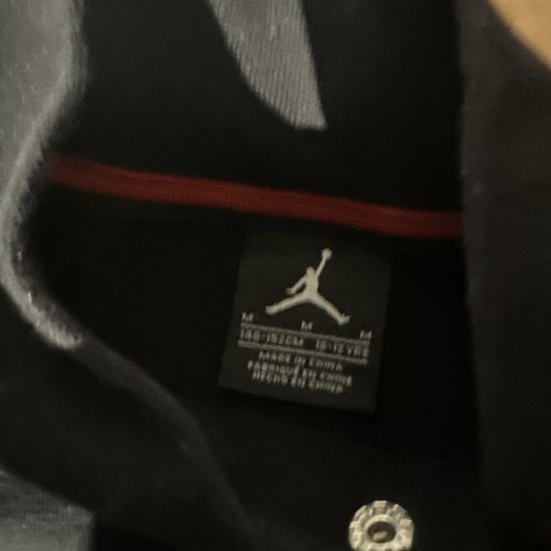 Air Jordan Flight Jumpman 23 Boys Button Long Sleeve Black Fleece Jacket Size M - Picture 3 of 6