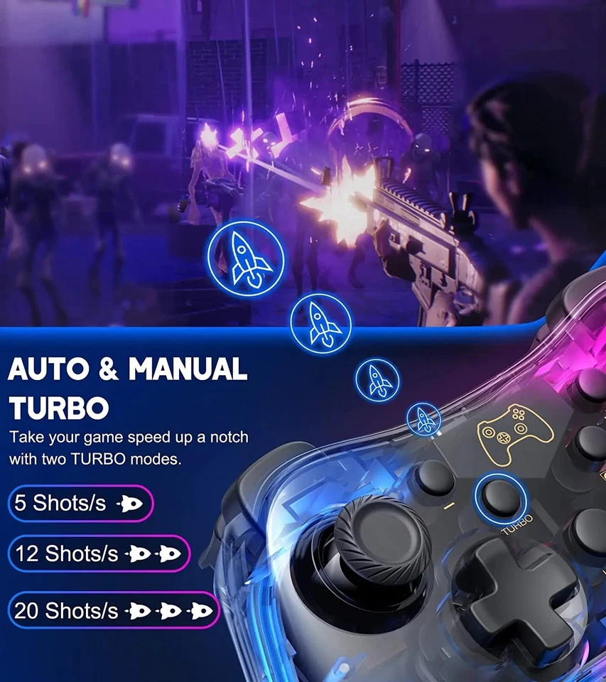 Drahtlose Gaming Wireless Controller Pro IOS Android Gamepad Pc nintendo switch - Bild 4 von 4