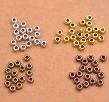 200PCS Tibetan Silver Gold Bronze , Charms Spacer Beads 4MM W3114