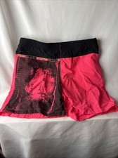 Mens Large OP Ocean Pacific pink retro Printed nylon swim trunks shorts VTG