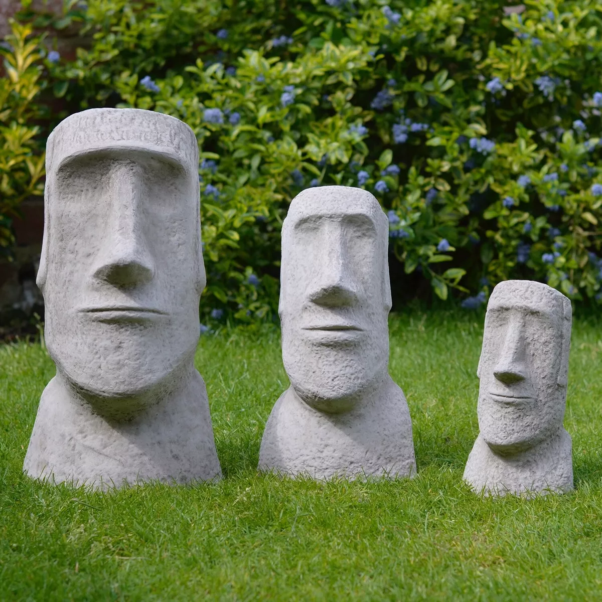 Moai stone head statue