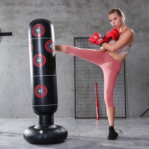 Sport Heavy Duty Free Standing Boxing Punch Bag Kick Adults Kids Kickboxing UK - Picture 5 of 13