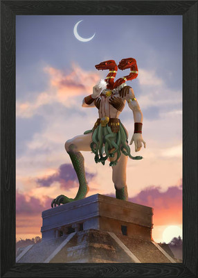Coatlicue, Mutter von Leben und Tod gerahmtes Wandbild Poster Leinwanddruck Bild