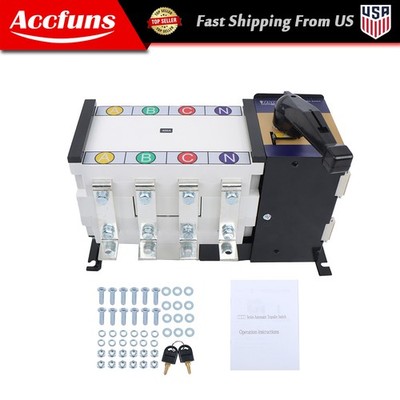 Automatic Transfer Switch ATS 400A 4Poles 110V 220V Grid to AC Generator