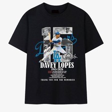Davey Lopes T-Shirt Los Angeles Dodgers RIP 1945-2026 Memorial Legends Merch 5XL