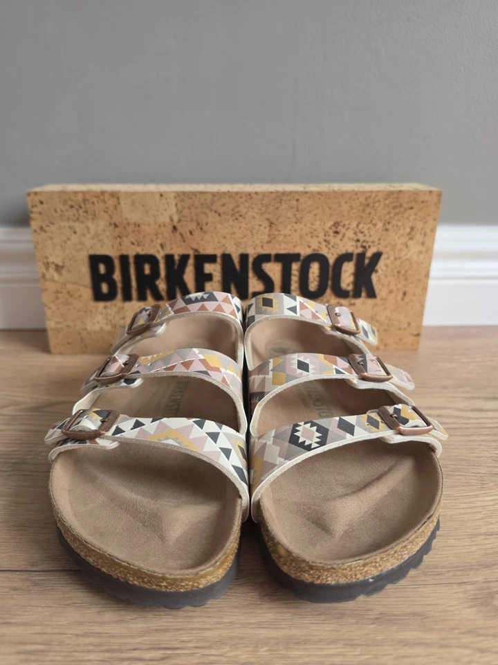 Birkenstock Florida Fresh Vegan Birko-Flor Ethno Mocha UK 5 Selten NEU - Bild 3 von 4