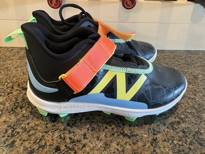 New Balance Youth Baseball Softball Cleats Black Yellow Orange Green Multi-Color