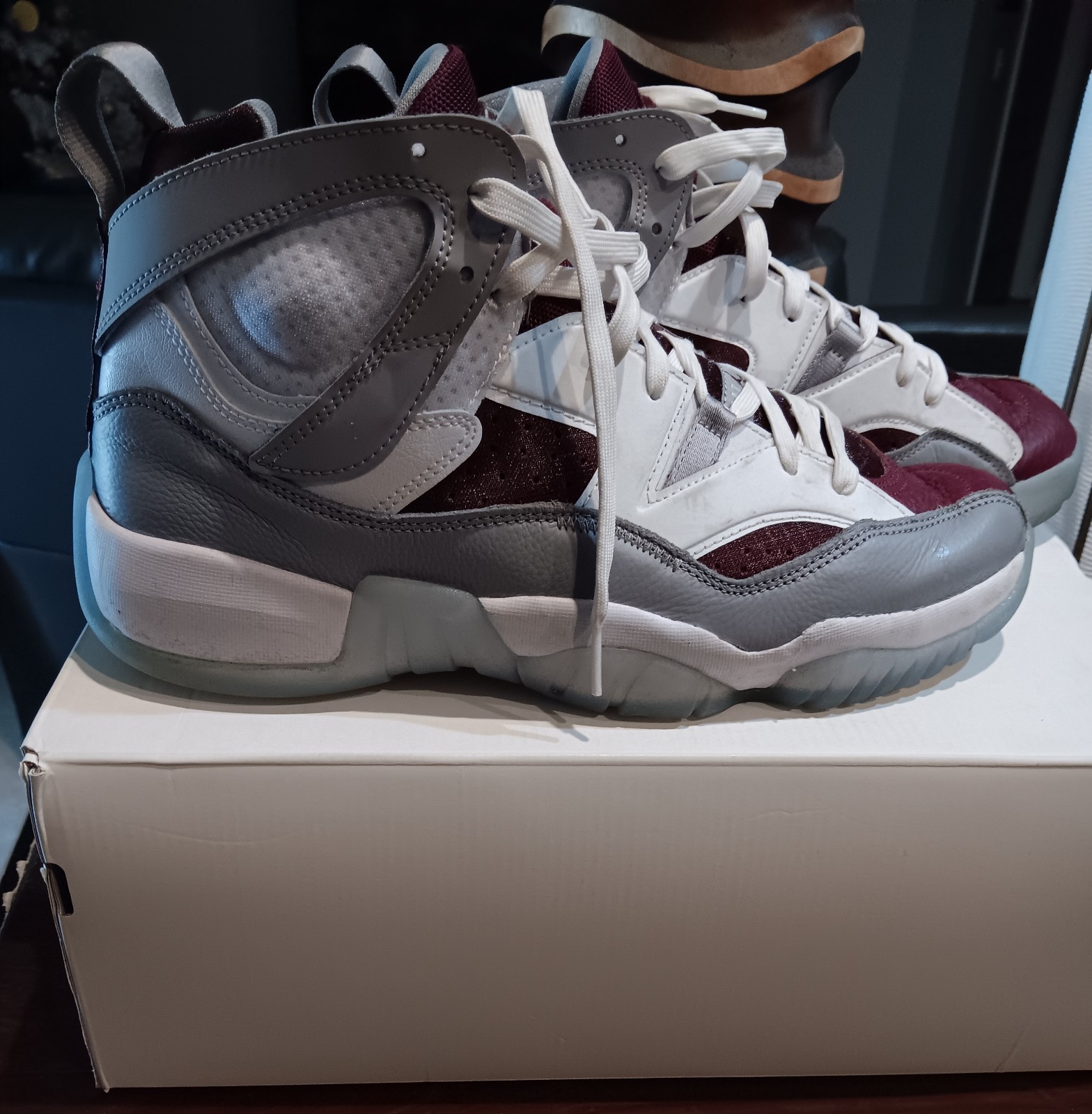 Nike Air Jordan Jumpman Two Trey Men's Sneakers White/Red, Size 11