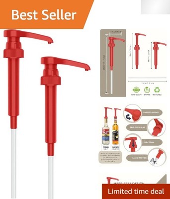 Effortless Syrup Dispensing: Set of 2 No-Drip Pumps for Torani & Davinci Bottles